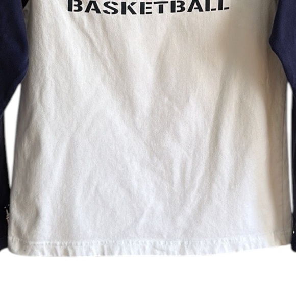 DADA SUPREME Basketball T-Shirt Raglan Long Sleeve Ring Neck Spell Out Medium - Picture 8 of 16